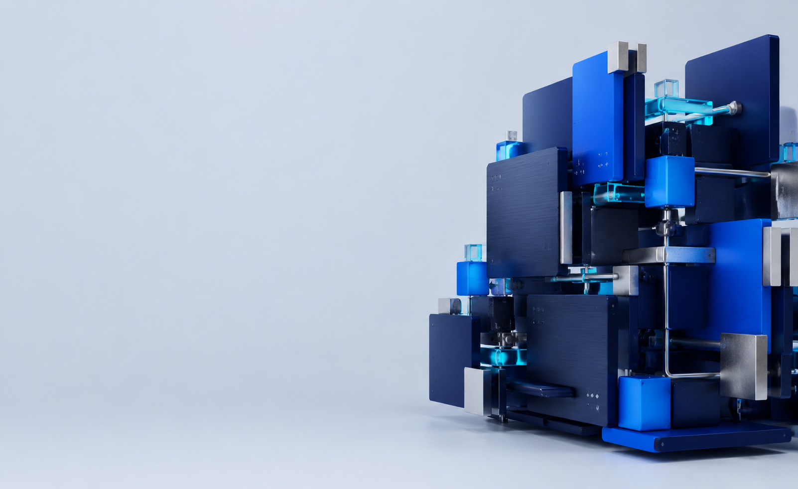 Abstract modular system representing connected software solutions